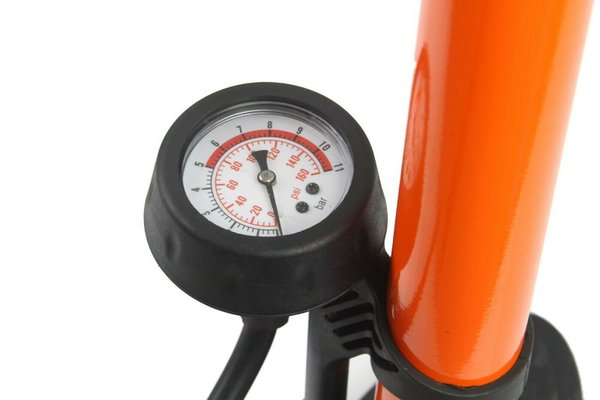 Fahrradpumpe PKW-Pumpe Alu Standluftpumpe Luftpumpe Handpumpe 10 bar Manometer